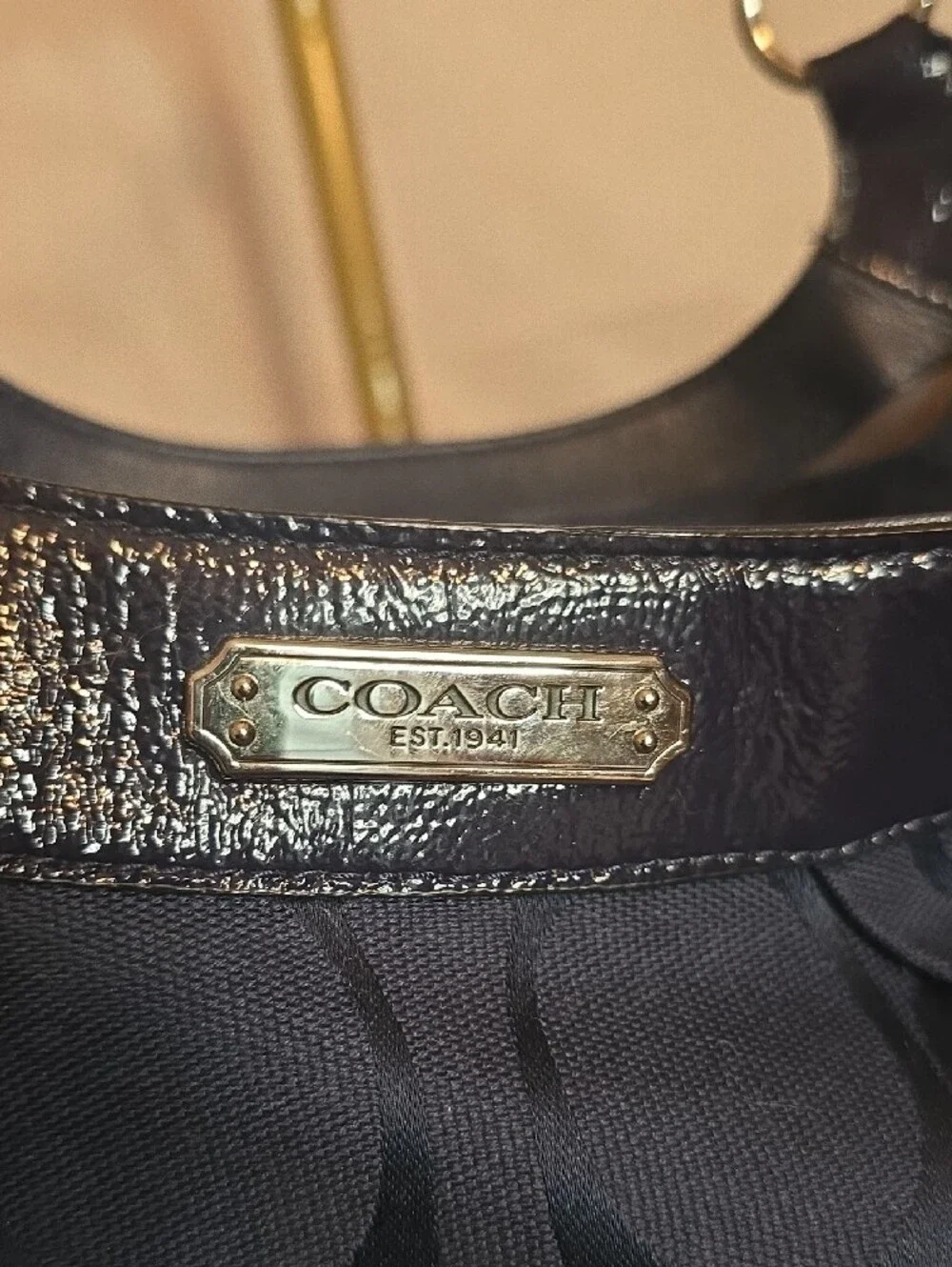 Coach Soho Navy Signature Hobo Bag